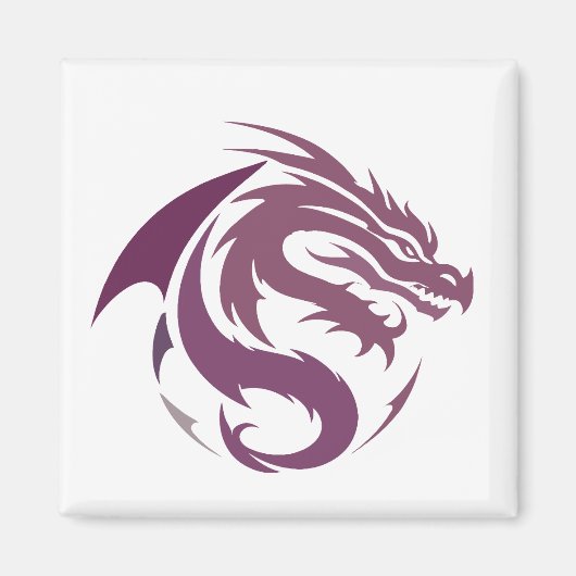 Dragon Vector Art Animal Modern Urban City Graphic Magneet (Voorkant)