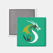 Dragon Vector Art Animal Modern Urban City Graphic Magneet (Voorkant / Achterkant)