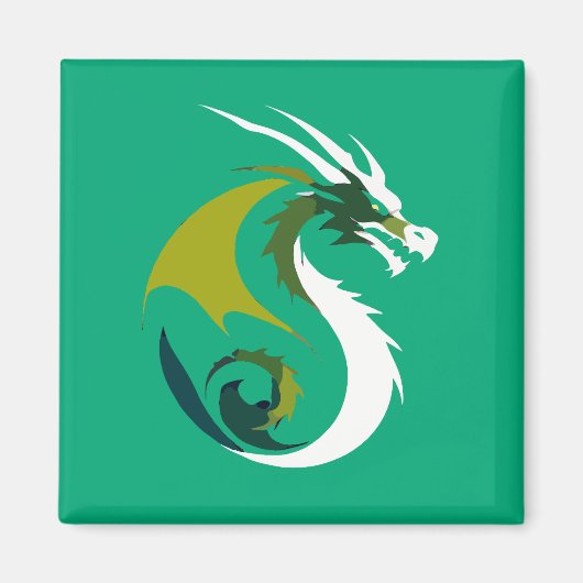 Dragon Vector Art Animal Modern Urban City Graphic Magneet (Voorkant)