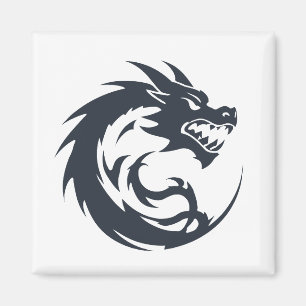 Dragon Vector Art Animal Modern Urban City Graphic Magneet