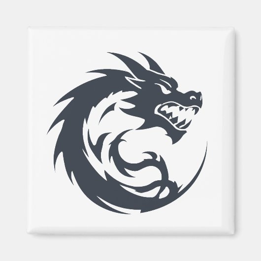 Dragon Vector Art Animal Modern Urban City Graphic Magneet (Voorkant)