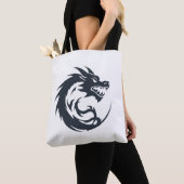 Dragon Vector Art Animal Modern Urban City Graphic Tote Bag (Dichtbij)