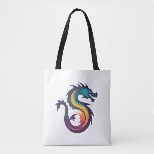 Dragon Vector Art Animal Modern Urban City Graphic Tote Bag (Voorkant)