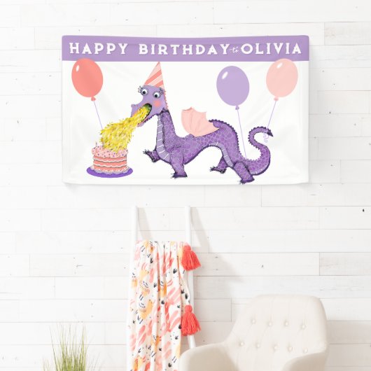 Dragon Verjaardag Party Decoratie Spandoek (Insitu)