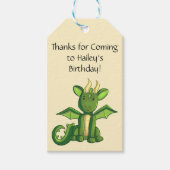 Dragon Verjaardagsfeestje Favor Tag Cadeaulabel (Voorkant)