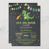 Dragon verjaardagsfeestje nodigen jongens meisjes  kaart (Voorkant / Achterkant)