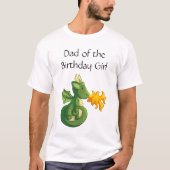 Dragon Verjaardagsfeestje Pap T-shirt (Voorkant)