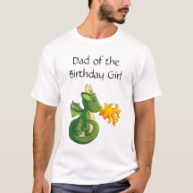 Dragon Verjaardagsfeestje Pap T-shirt