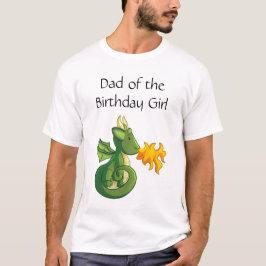 Dragon Verjaardagsfeestje Pap T-shirt