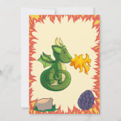 Dragon verjaardagsfeestje uitnodiging (Achterkant)