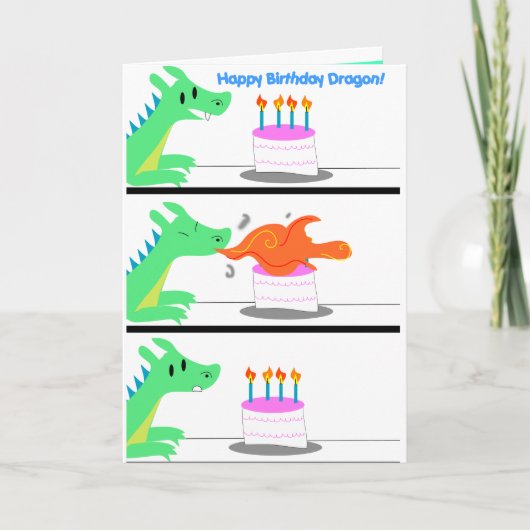 Dragon verjaardagskaart Grappig! Kaart (Voorkant)