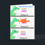 Dragon verjaardagskaart Grappig! Kaart<br><div class="desc">Grappige draak verjaardagskaart! Zorg dat je een glimlach krijgt van iedereen.</div>