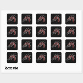 Dragon Vierkante Sticker (Vel)