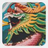 Dragon Vierkante Sticker (Voorkant)