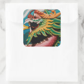 Dragon Vierkante Sticker (Tas)