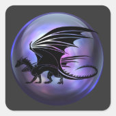 Dragon Vierkante Sticker (Voorkant)