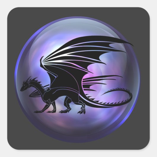 Dragon Vierkante Sticker (Voorkant)