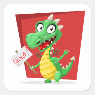 Dragon Vierkante Sticker