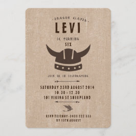Dragon & Viking Birthday Uitnodiging