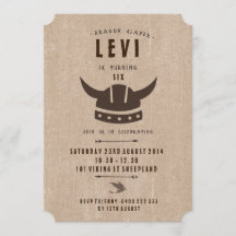 Dragon & Viking Birthday Uitnodiging