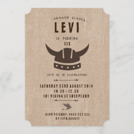 Dragon & Viking Birthday Uitnodiging