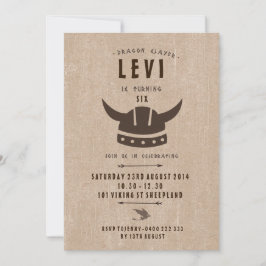 Dragon & Viking Birthday Uitnodiging