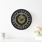 Dragon Viking Rune Bescherming Grote Klok (Huis)