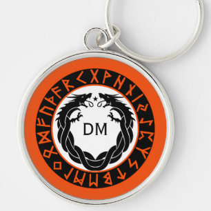 Dragon Viking Rune Bescherming Sleutelhanger