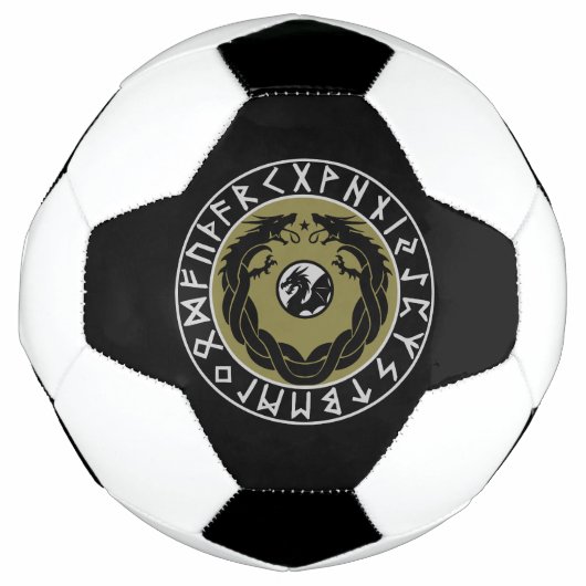 Dragon Viking Rune Bescherming Voetbal (Voorkant)