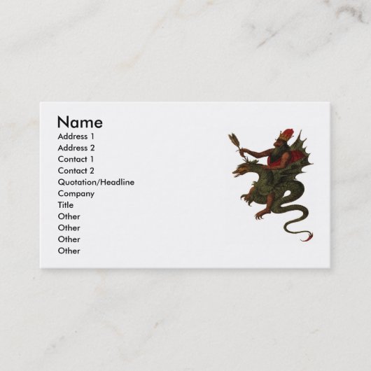 Dragon Visitekaartje (Voorkant)