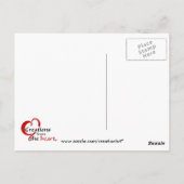 Dragon Vlieg in groen gingham hart Briefkaart (Achterkant)