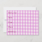 Dragon Vlieg op Pink Gingham Kaart (Achterkant)