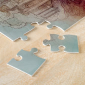 Dragon vliegen over de stad Waterverf Legpuzzel (Zijkant)