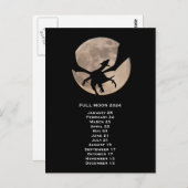 Dragon Volle Maan 2024 US Oostelijke Datum Briefkaart (Voorkant / Achterkant)