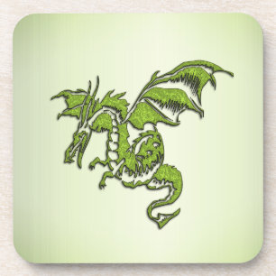 Dragon voor groene gevechten bier onderzetter