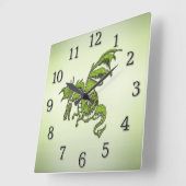 Dragon voor groene gevechten vierkante klok (Hoek)