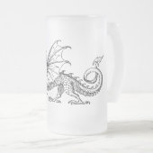 Dragon vooraf instellen matglas bierpul (Voorkant rechts)