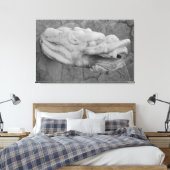 Dragon Vountain Stretched Canvas Print (Insitu (Slaapkamer))