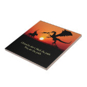 Dragon vs Knight Inspirerend Motivatie Tegeltje (Zijkant)