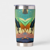 Dragon vs Pegasus - Fantasy Art Geïsoleerde Drinkbeker (Rechts)