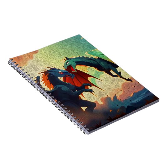 Dragon vs Pegasus - Fantasy Art Notitieboek (Rechterzijde)