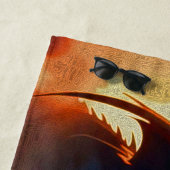 Dragon vs Pegasus - Fantasy Art Strandlaken (In situ)