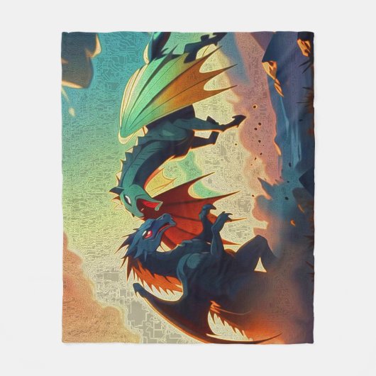 Dragon vs Pegasus  Fleece Deken (Voorkant)