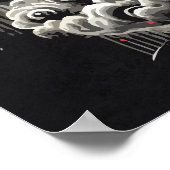 Dragon vs Samurai Warrior - Japanese Tattoo Poster (Hoek)