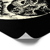 Dragon vs Tiger Tattoo! Yin en Yang Beast vechten Poster (Hoek)