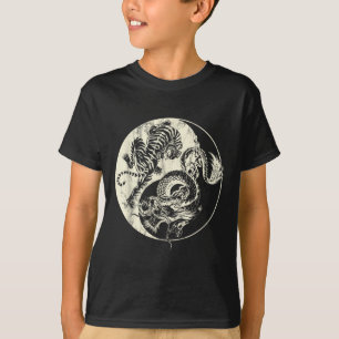 Dragon vs Tiger Tattoo! Yin en Yang Beast vechten T-shirt