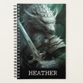 Dragon Warrior Fantasy Monogram Planner (Voorkant)