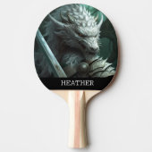 Dragon Warrior Fantasy Monogram Tafeltennisbatje (Voorkant)