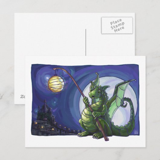 Dragon Watch Art Briefkaart (Voorkant / Achterkant)