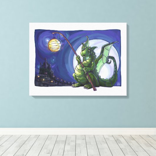 Dragon Watch Art Canvas Afdruk (Insitu (Houten vloer))